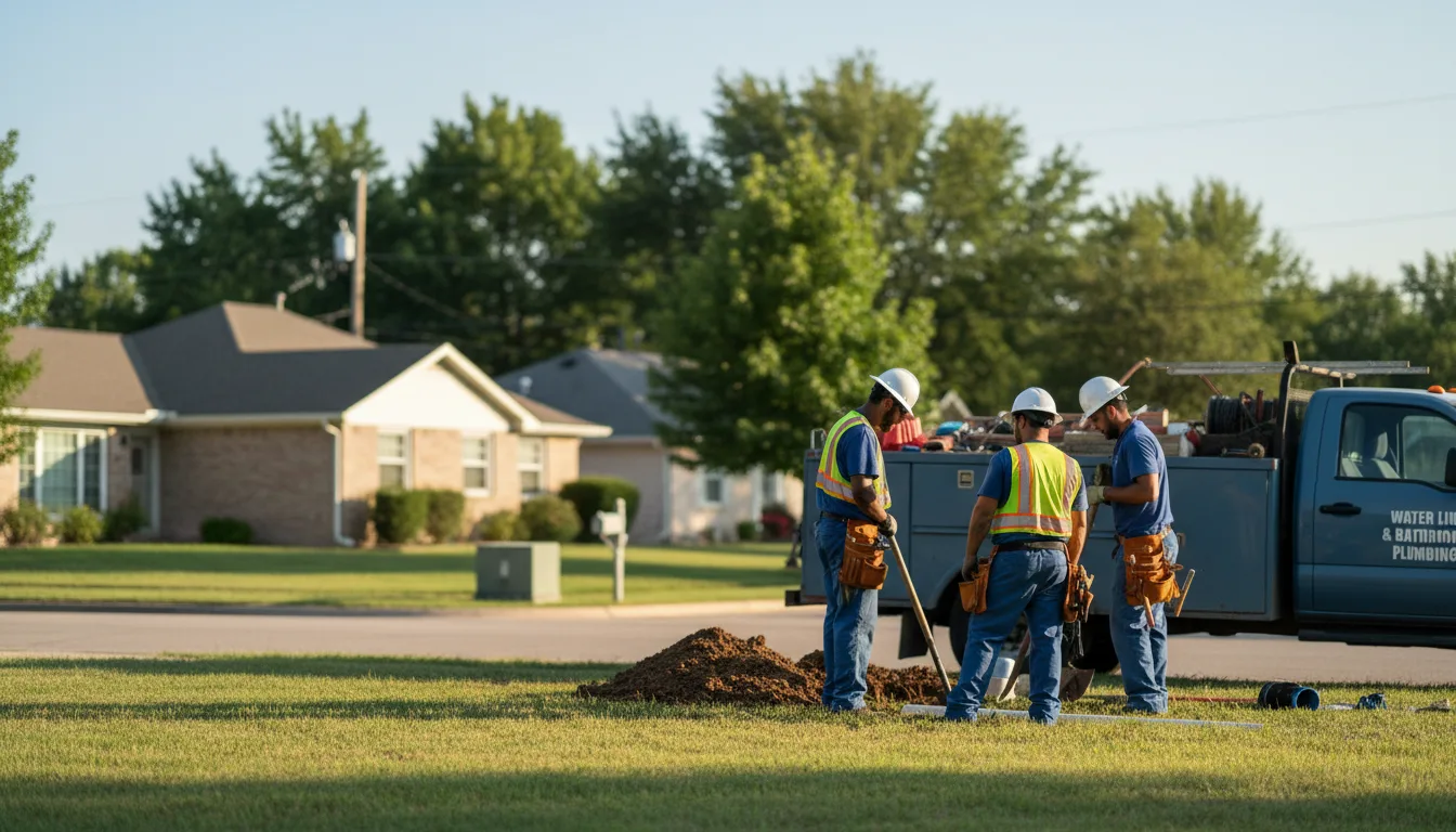 Residential water line and bathroom plumbing service in Daleville, IN